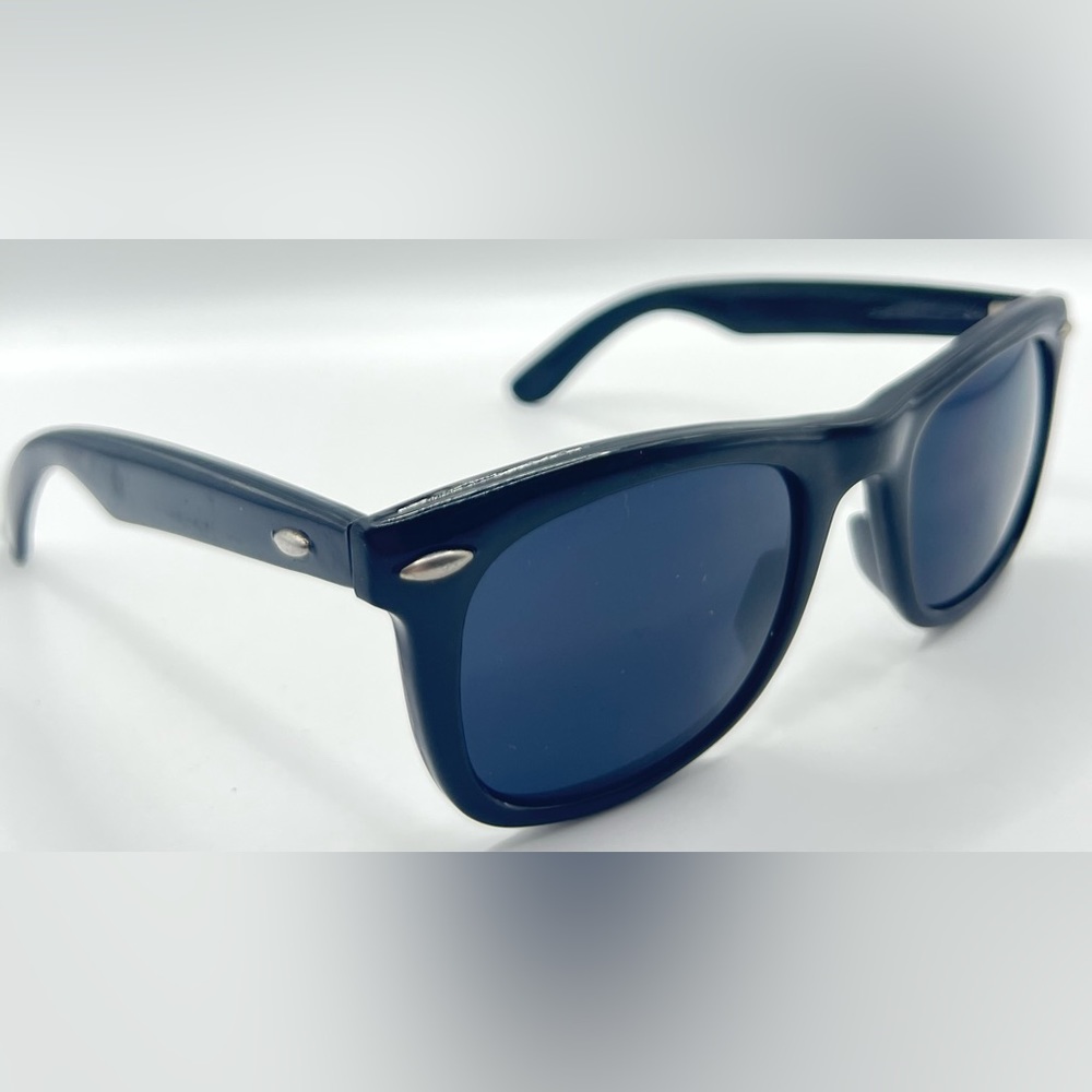 Vintage DOW Black Oval Horn-Rimmed Sunglasses Frames Only